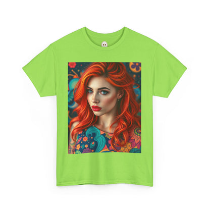 Unisex Heavy Cotton T-Shirt, Aquarius, Zodiac v1, Sexy Art