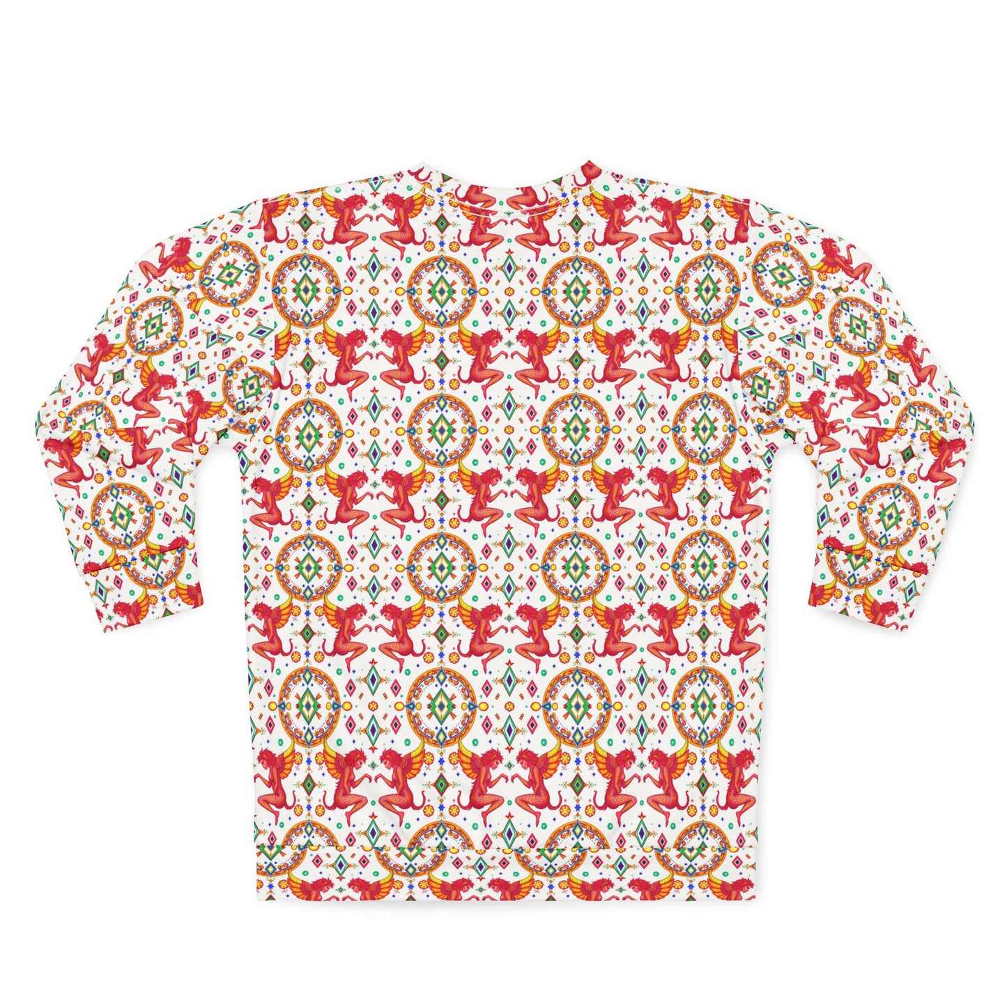Unisex Sweatshirt (AOP), Gemini, Zodiac, Jewel Pattern