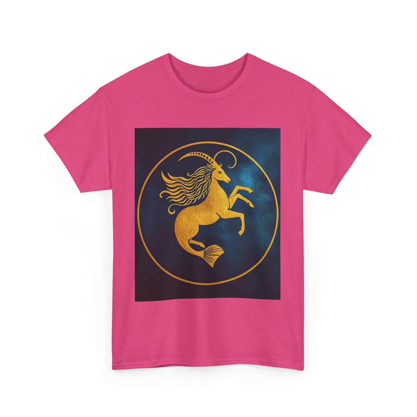 Unisex Heavy Cotton T-Shirt, Capricorn Animal v4, Symbol, Zodiac Design