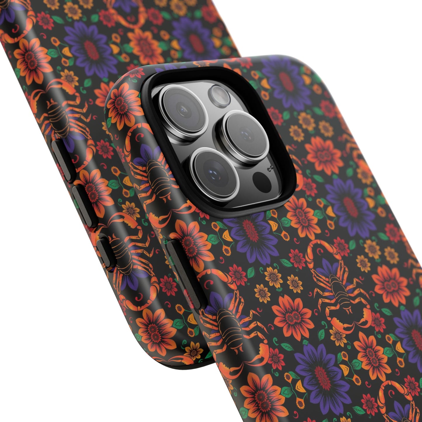 Tough Cases, Scorpio, Zodiac, Flower Pattern