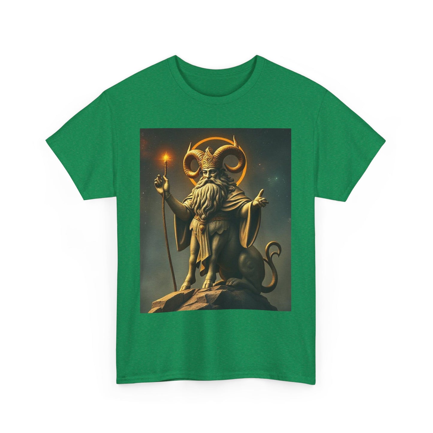 Unisex Heavy Cotton T-Shirt, Taurus God v1, Zodiac Design