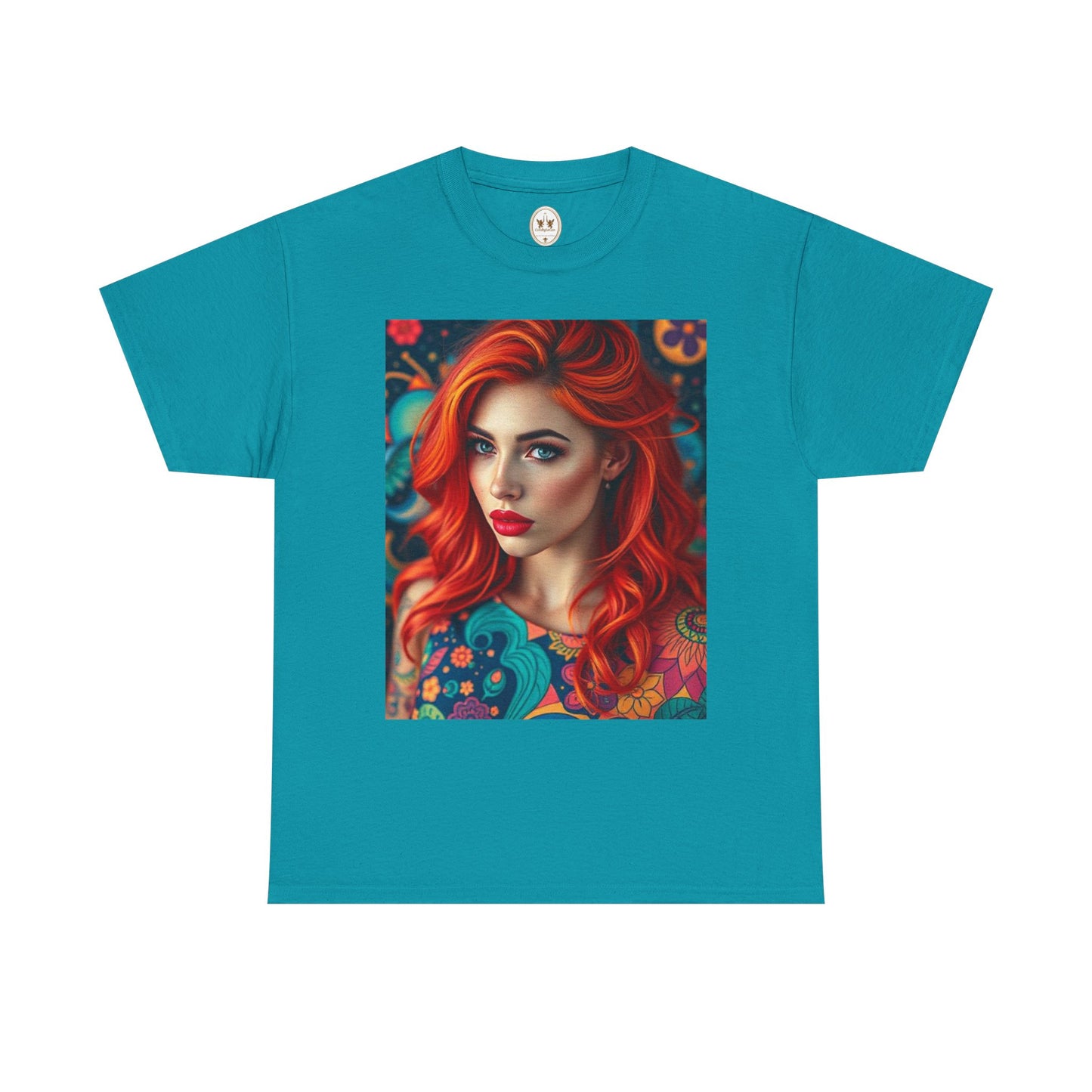 Unisex Heavy Cotton T-Shirt, Aquarius, Zodiac v1, Sexy Art
