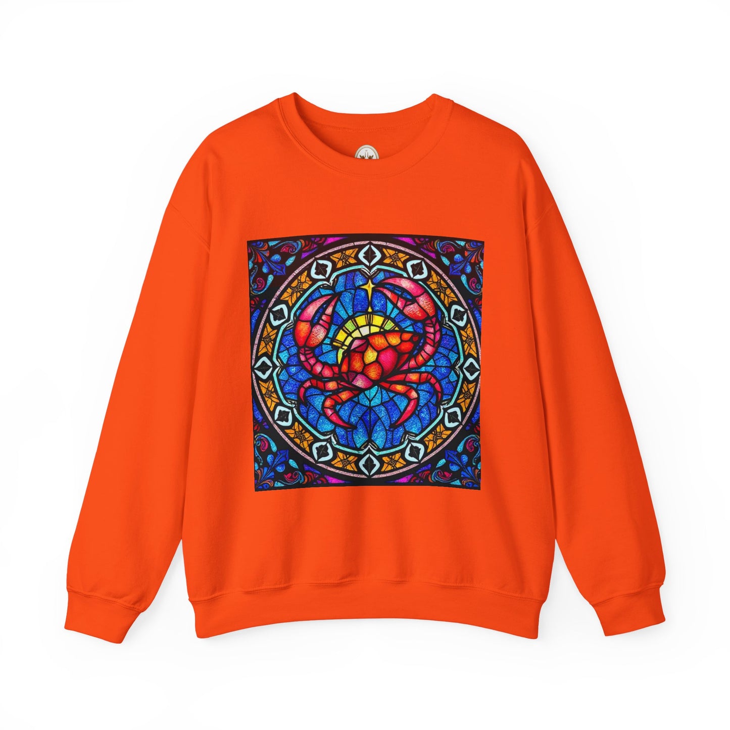 Unisex Heavy Blend™ Crewneck Sweatshirt, Glass 1, Cancer Zodiac Design