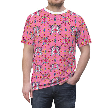 Unisex Cut & Sew T-Shirt, (AOP), Gemini, Zodiac, Jewels Pattern