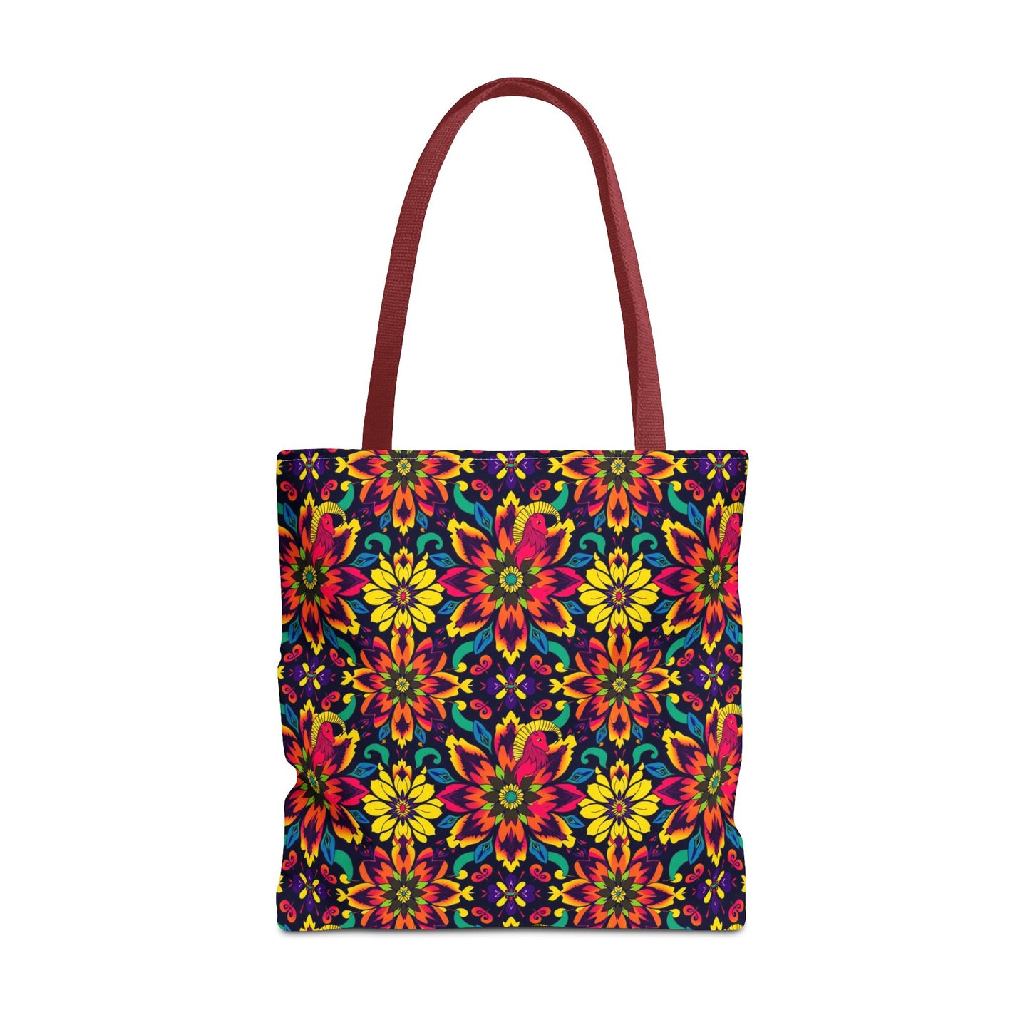 Tote Bag, (AOP), Capricorn, Zodiac, Flower Pattern