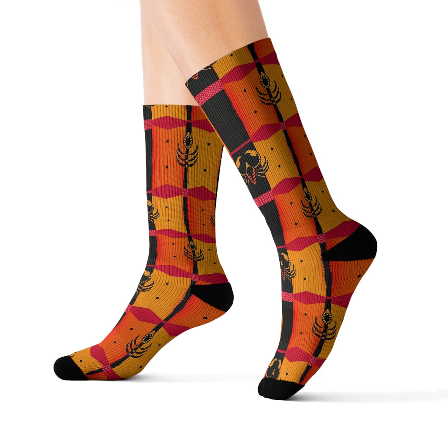Sublimation Socks, Scorpio, Zodiac v2, Shapes Pattern