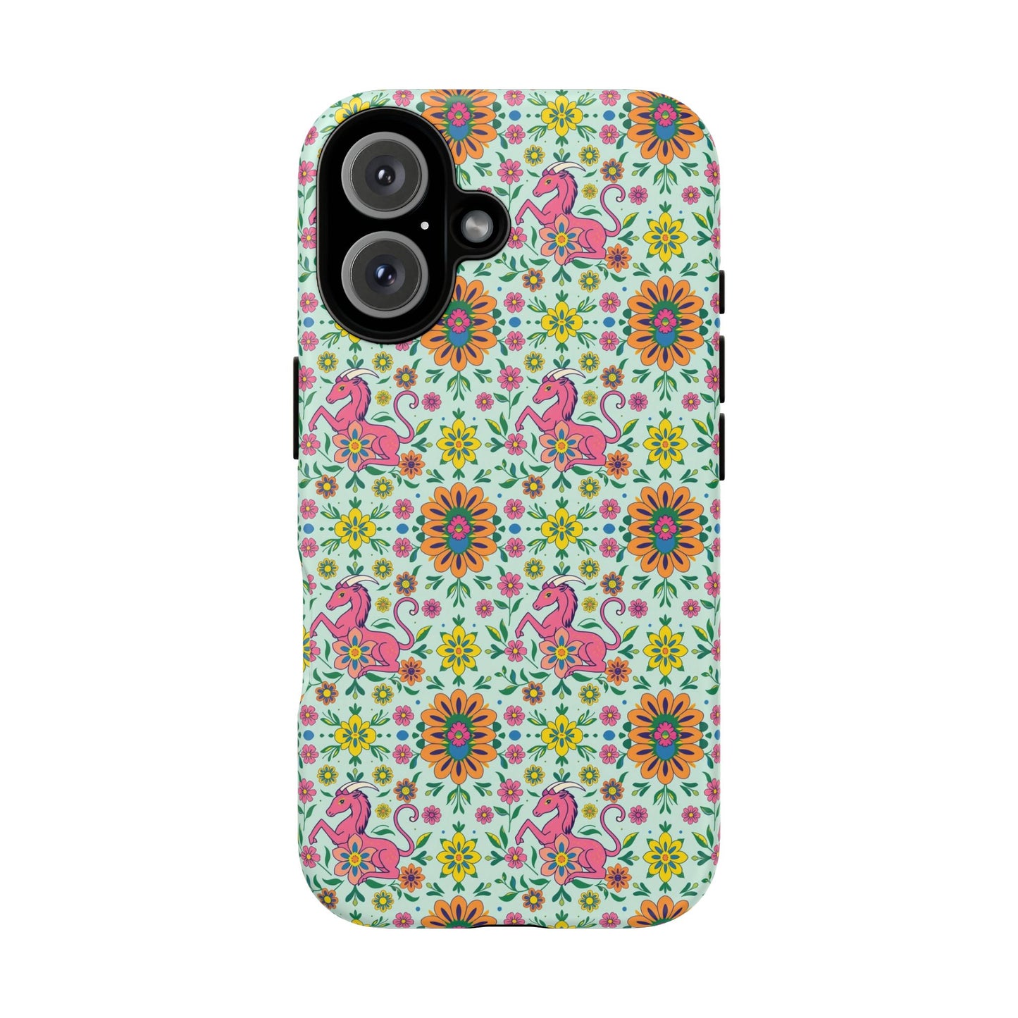 Tough Cases, Aquarius, Zodiac, Flower Pattern