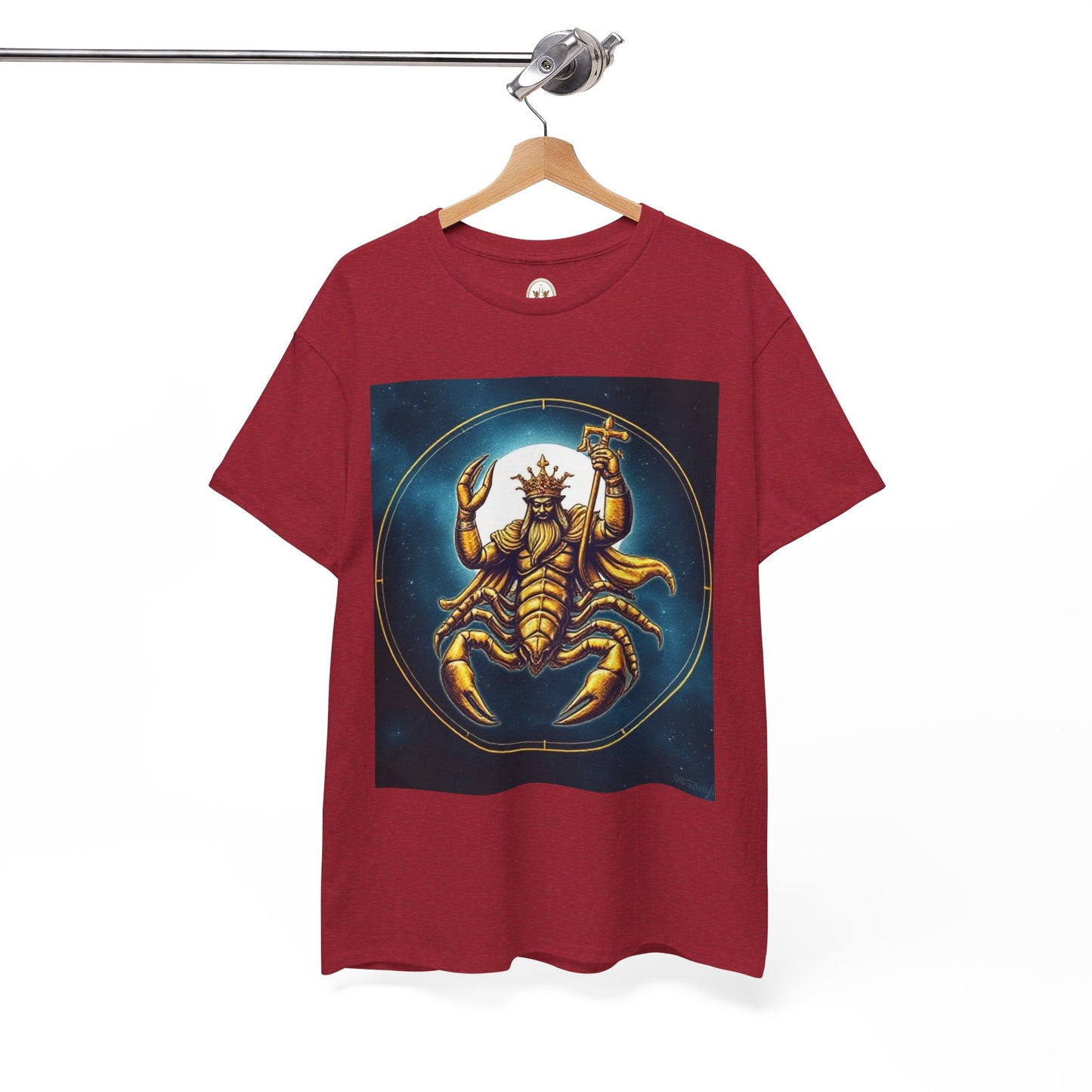 Unisex Heavy Cotton T-Shirt, Moon, Scorpio Zodiac Design