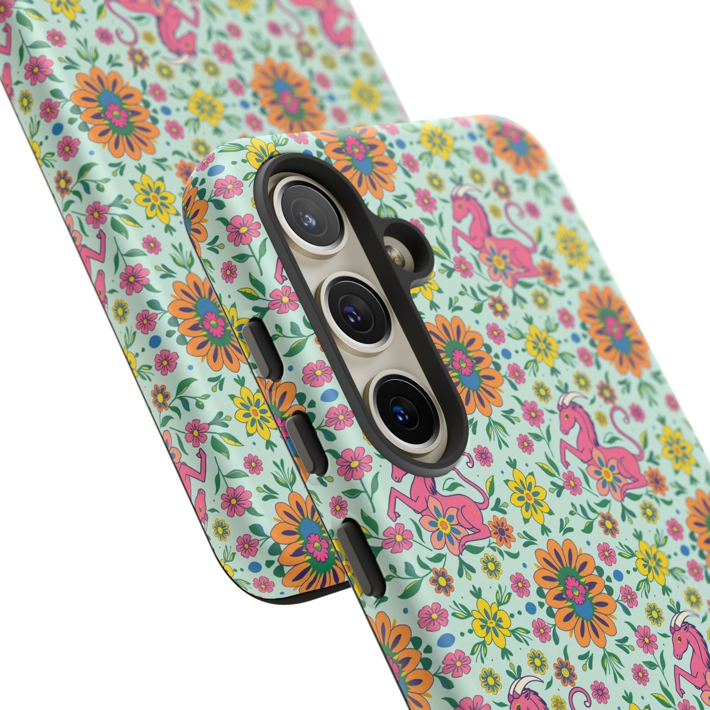 Tough Cases, Aquarius, Zodiac, Flower Pattern