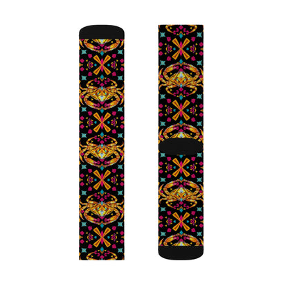 Sublimation Socks, Cancer, Zodiac, Jewel Pattern