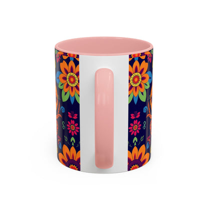 Accent Coffee Mug, Cancer, Zodiac, Flower Pattern, (11, 15oz)