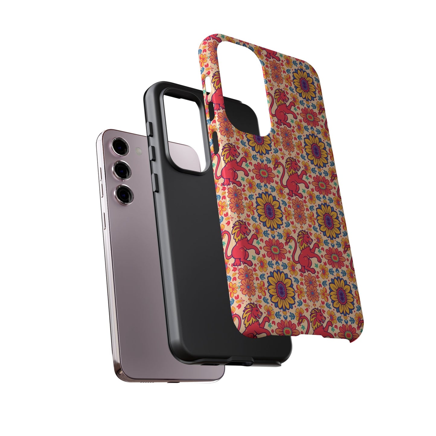 Tough Cases, Leo, Zodiac v1, Flower Pattern