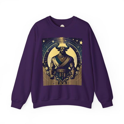 Unisex Heavy Blend™ Crewneck Sweatshirt, Minotaur, Taurus Zodiac Design