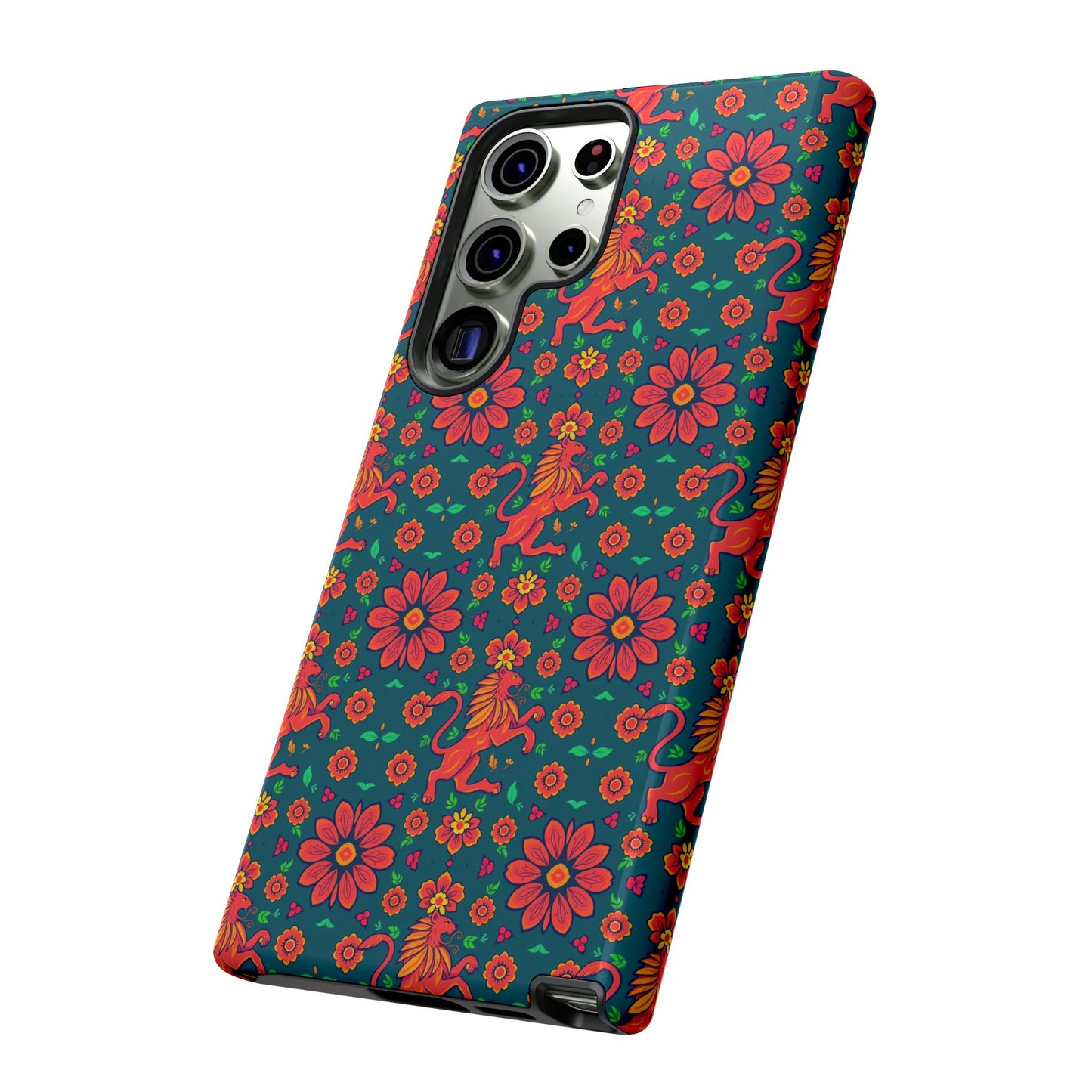 Tough Cases, Leo, Zodiac v2, Flower Pattern