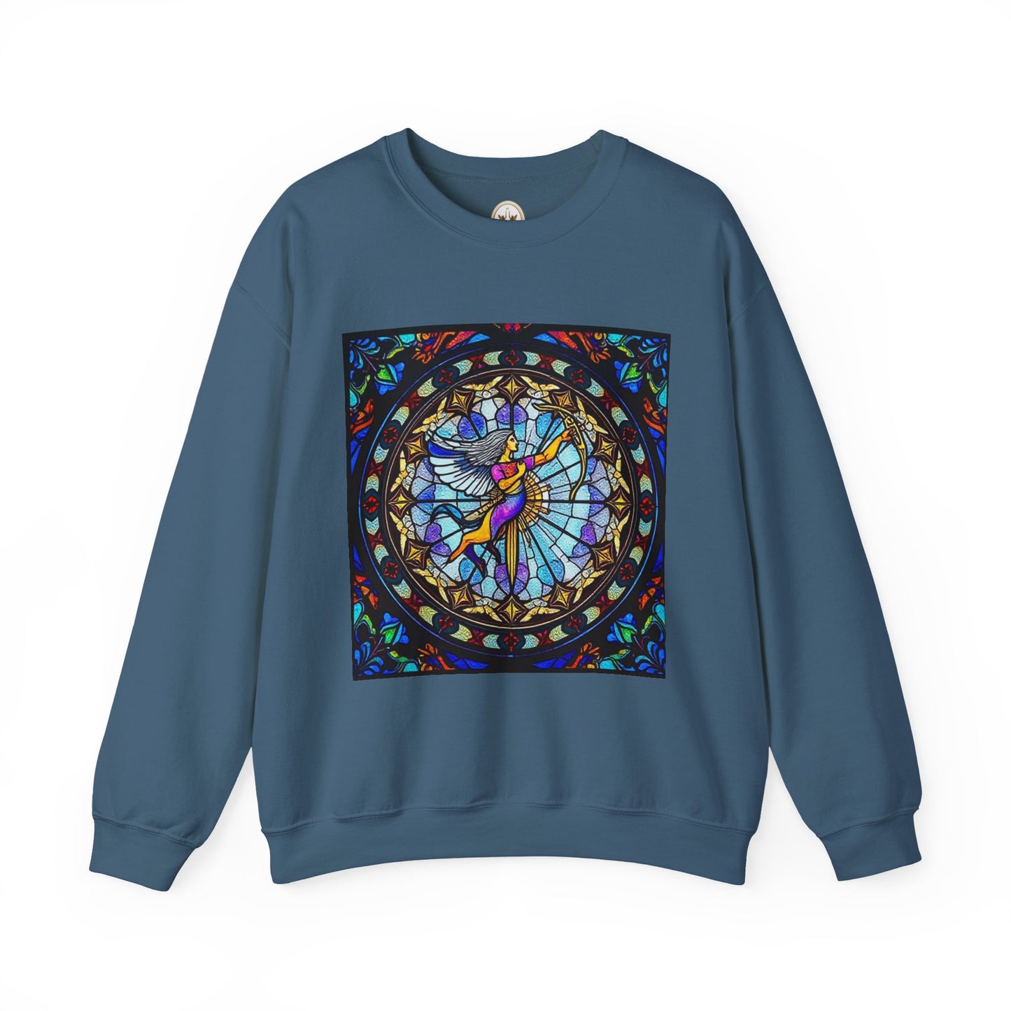 Unisex Heavy Blend™ Crewneck Sweatshirt, Glass, Sagittarius Zodiac Design