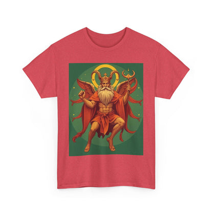 Unisex Heavy Cotton T-Shirt, Aries God 1v, Zodiac Design