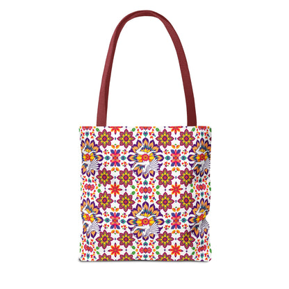 Tote Bag, (AOP), Sagittarius, Zodiac v2, Flower Pattern