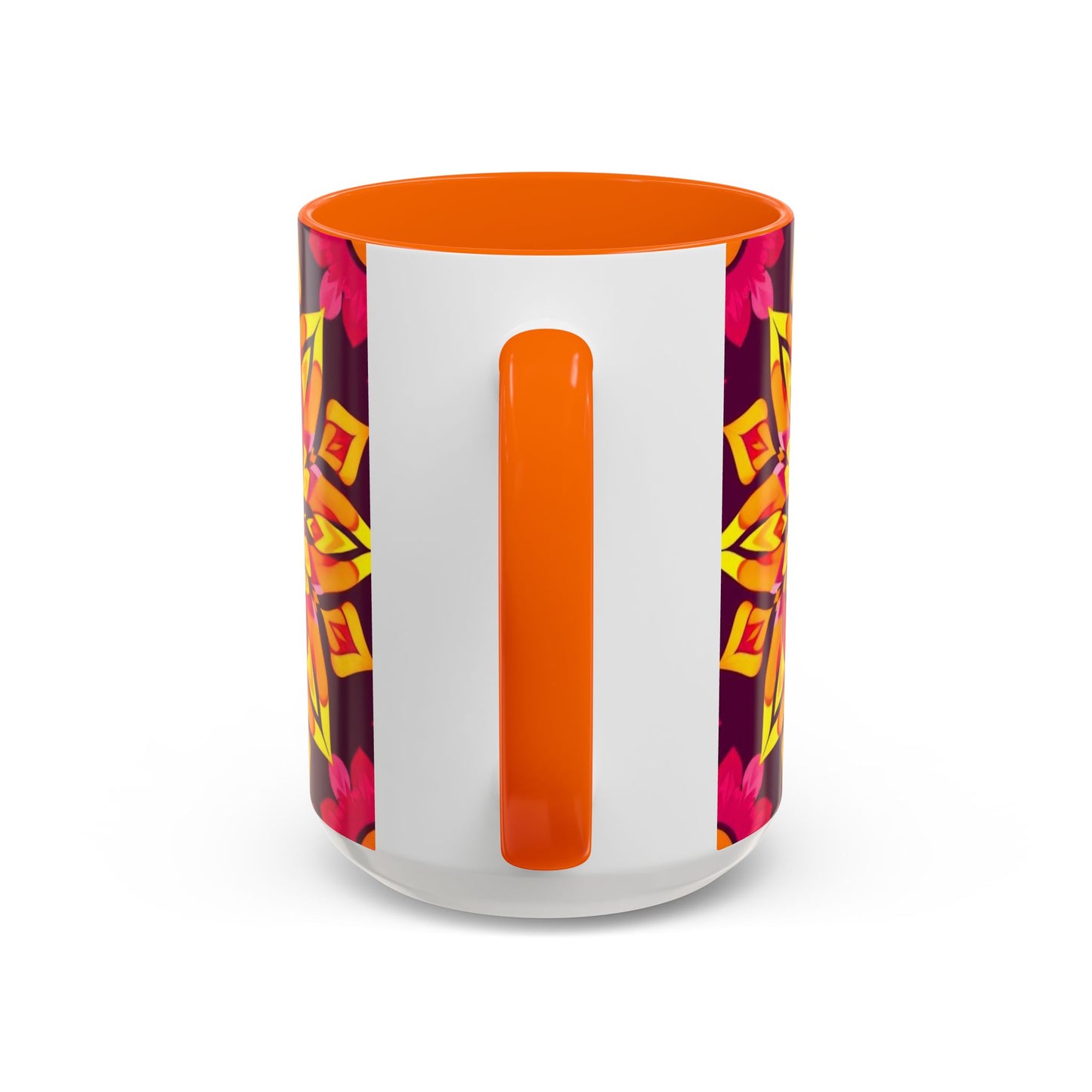 Accent Coffee Mug, Scorpio, Zodiac v1. Flower Pattern, (11, 15oz)