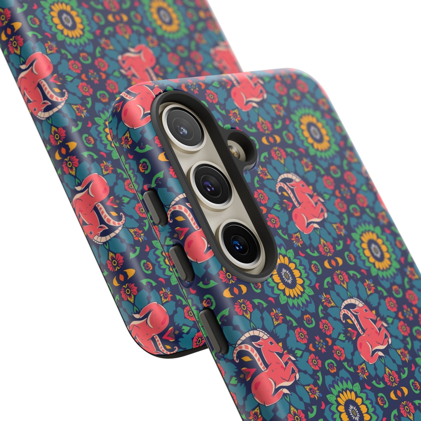 Tough Cases, Capricorn, Zodiac v1, Flower Pattern