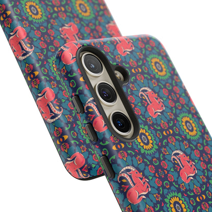 Tough Cases, Capricorn, Zodiac v1, Flower Pattern