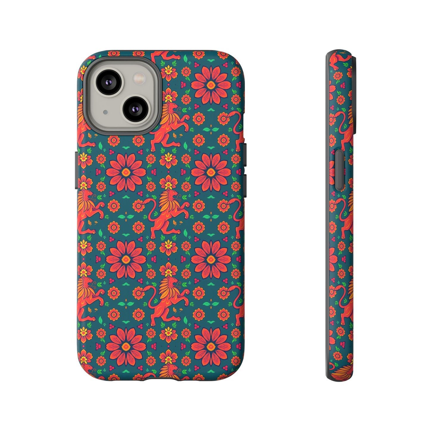 Tough Cases, Leo, Zodiac v2, Flower Pattern