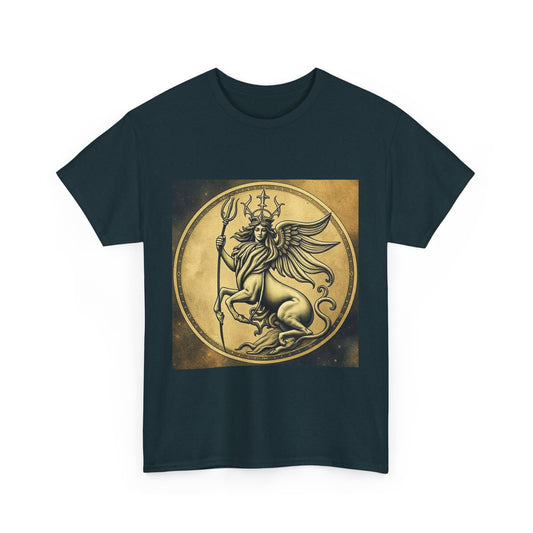 Unisex Heavy Cotton T-Shirt, Angel Animal, Virgo Zodiac Design