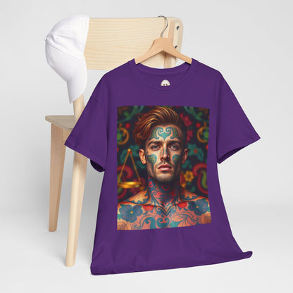Unisex Heavy Cotton T-Shirt, Libra, Zodiac, Sexy Art
