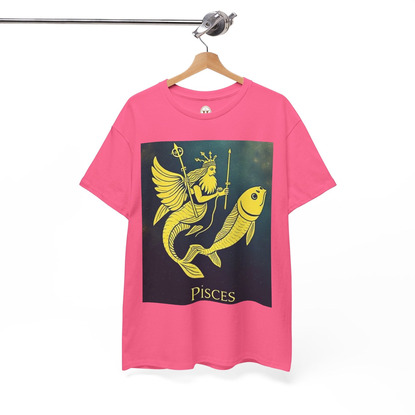 Unisex Heavy Cotton T-Shirt, Pisces Queen, Zodiac Design