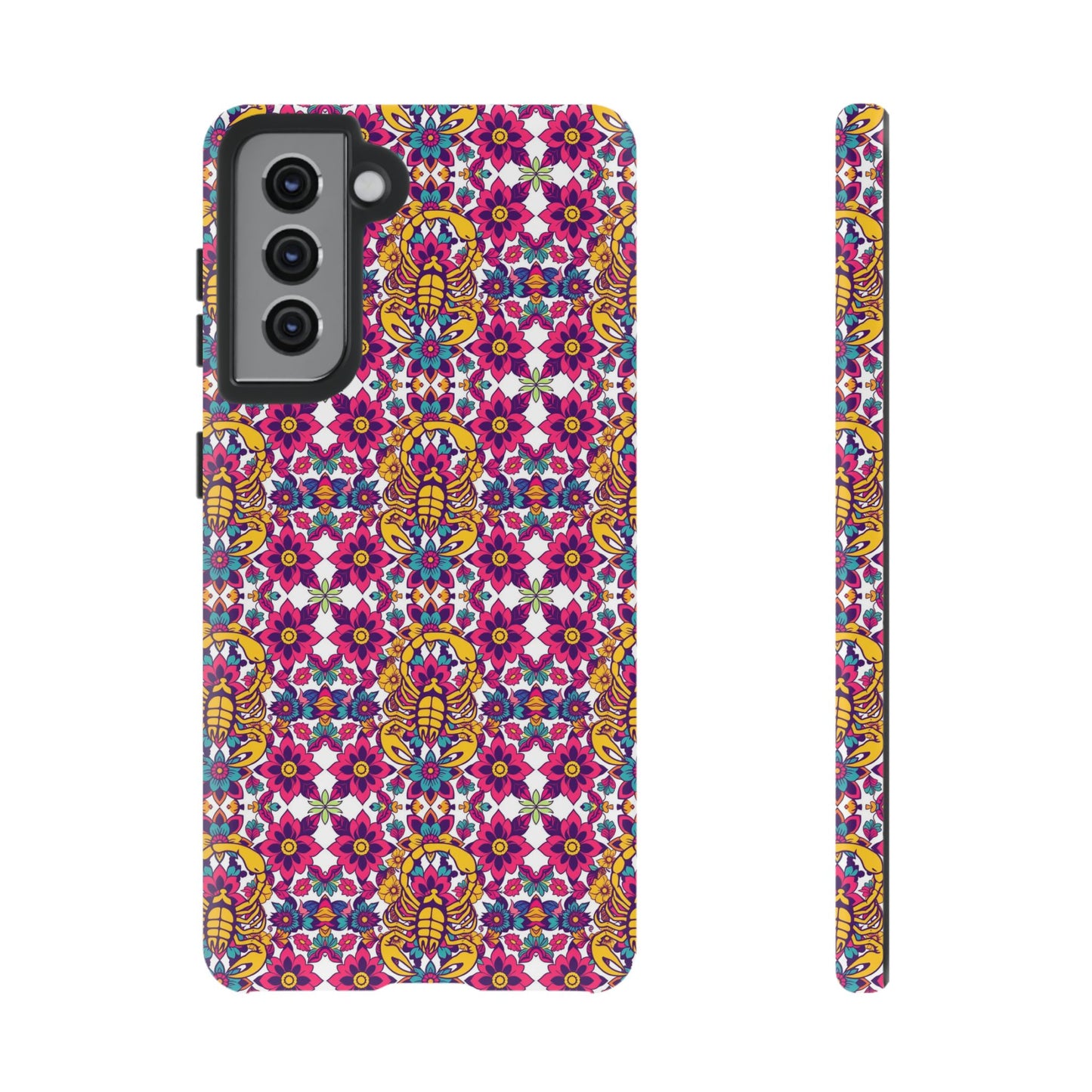Tough Cases, Scorpio, Zodiac v2, Flower Pattern