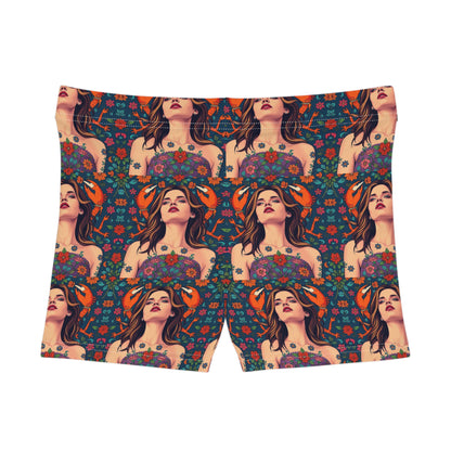 Women's Shorts, (AOP), Cancer, Zodiac v3, Sexy Pattern