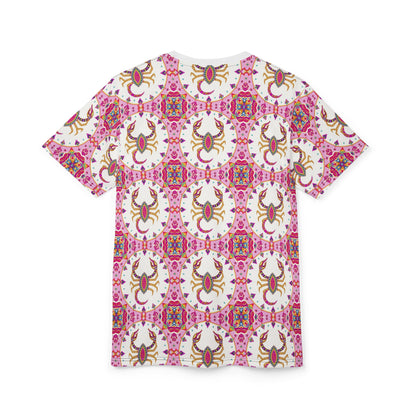 Unisex Cut & Sew T-Shirt, (AOP), Scorpio, Zodiac v3, Jewels Pattern