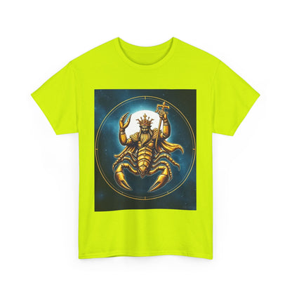 Unisex Heavy Cotton T-Shirt, Moon v1, Scorpio Zodiac Design