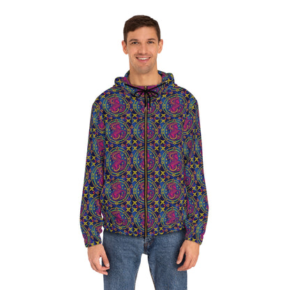 Full-Zip Hoodie (AOP), Capricorn, Zodiac v3, Pattern