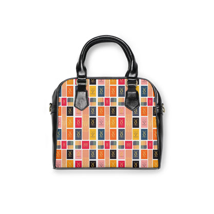 Shoulder Handbag, Virgo, Zodiac v1, Shapes Pattern