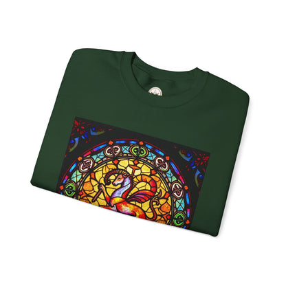 Unisex Heavy Blend™ Crewneck Sweatshirt, Glass 1, Aries Zodiac Design