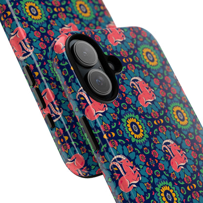 Tough Cases, Capricorn, Zodiac v1, Flower Pattern