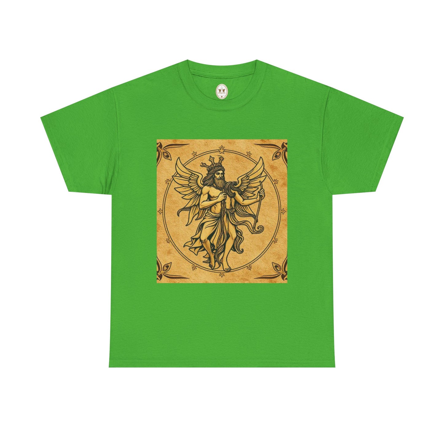 Unisex Heavy Cotton T-Shirt, Pencil Art v1, Gemini Zodiac Design