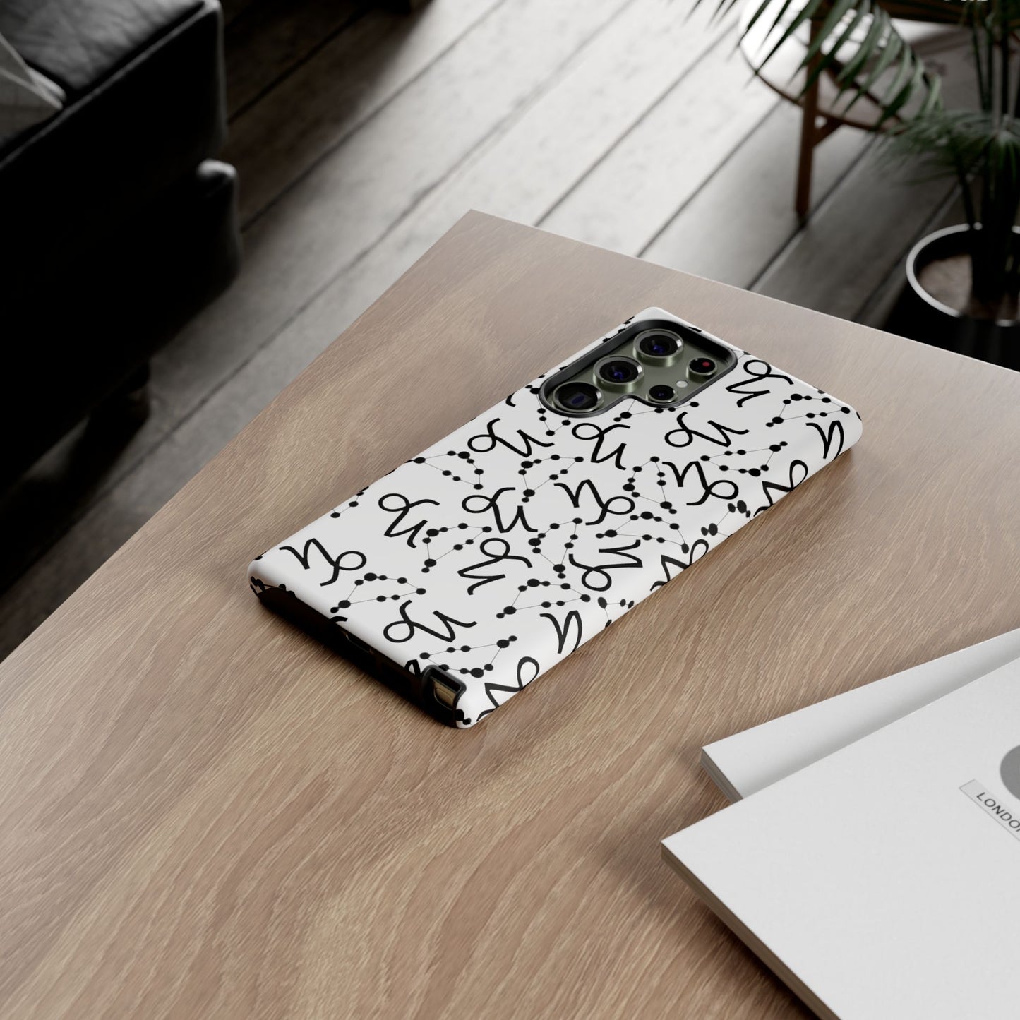 Tough Cases with the Capricorn Zodiac sign for iPhone, Samsung Galaxy, and Google Pixel devices