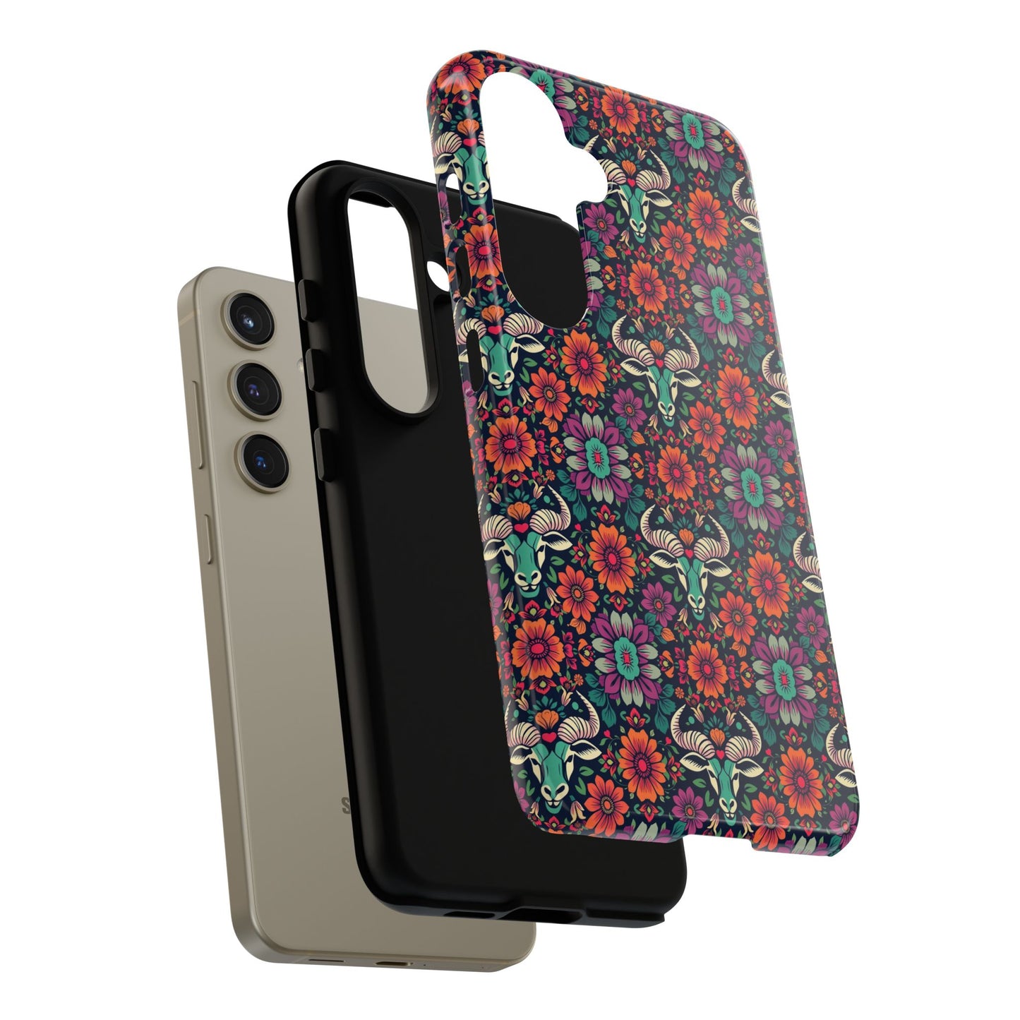 Tough Cases, Taurus, Zodiac v4, Flower Pattern