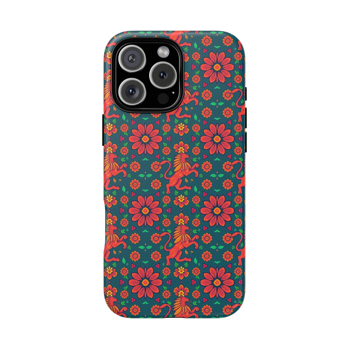 Tough Cases, Leo, Zodiac v2, Flower Pattern