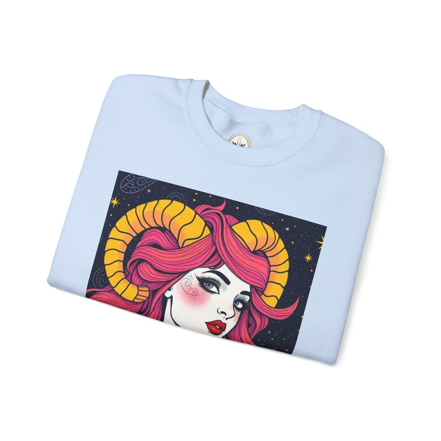 Unisex Heavy Blend™ Crewneck Sweatshirt, Aries, Zodiac, Sexy Pattern
