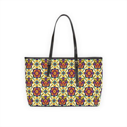 Leather Shoulder Bag, Taurus, Zodiac v2, Flower Pattern