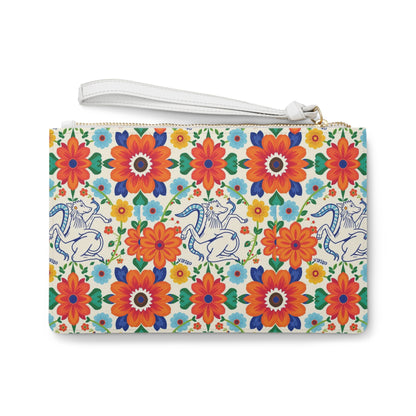 Clutch Bag, Virgo, Zodiac, Flower Pattern