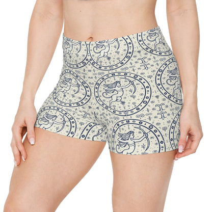 Women's Shorts, AOP, Sagittarius, Zodiac, Pattern