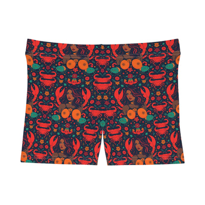 Women's Shorts, (AOP), Cancer, Zodiac, Sexy Pattern
