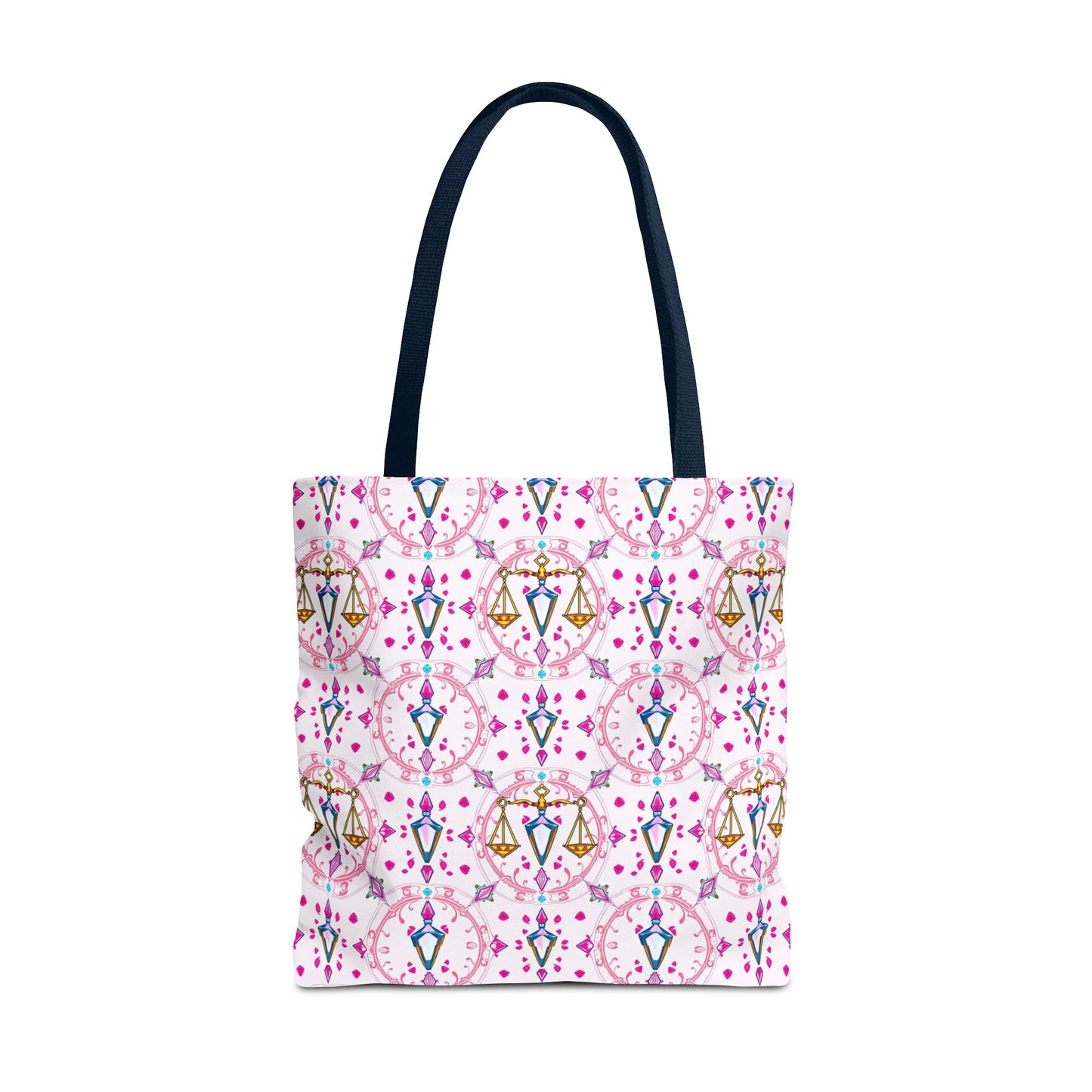 Tote Bag (AOP), Libra, Zodiac, Jewel Pattern