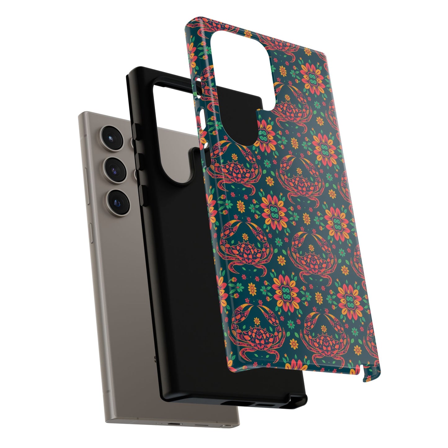 Tough Cases, Cancer, Zodiac v4, Flower Pattern