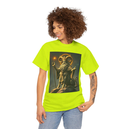 Unisex Heavy Cotton T-Shirt, Taurus God v1, Zodiac Design
