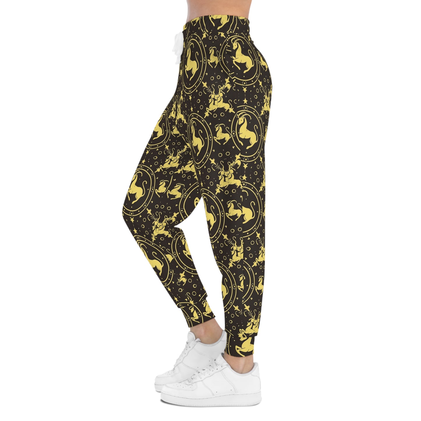 Athletic Joggers, Zodiac Design, Pattern v1, Capricorn, AOP