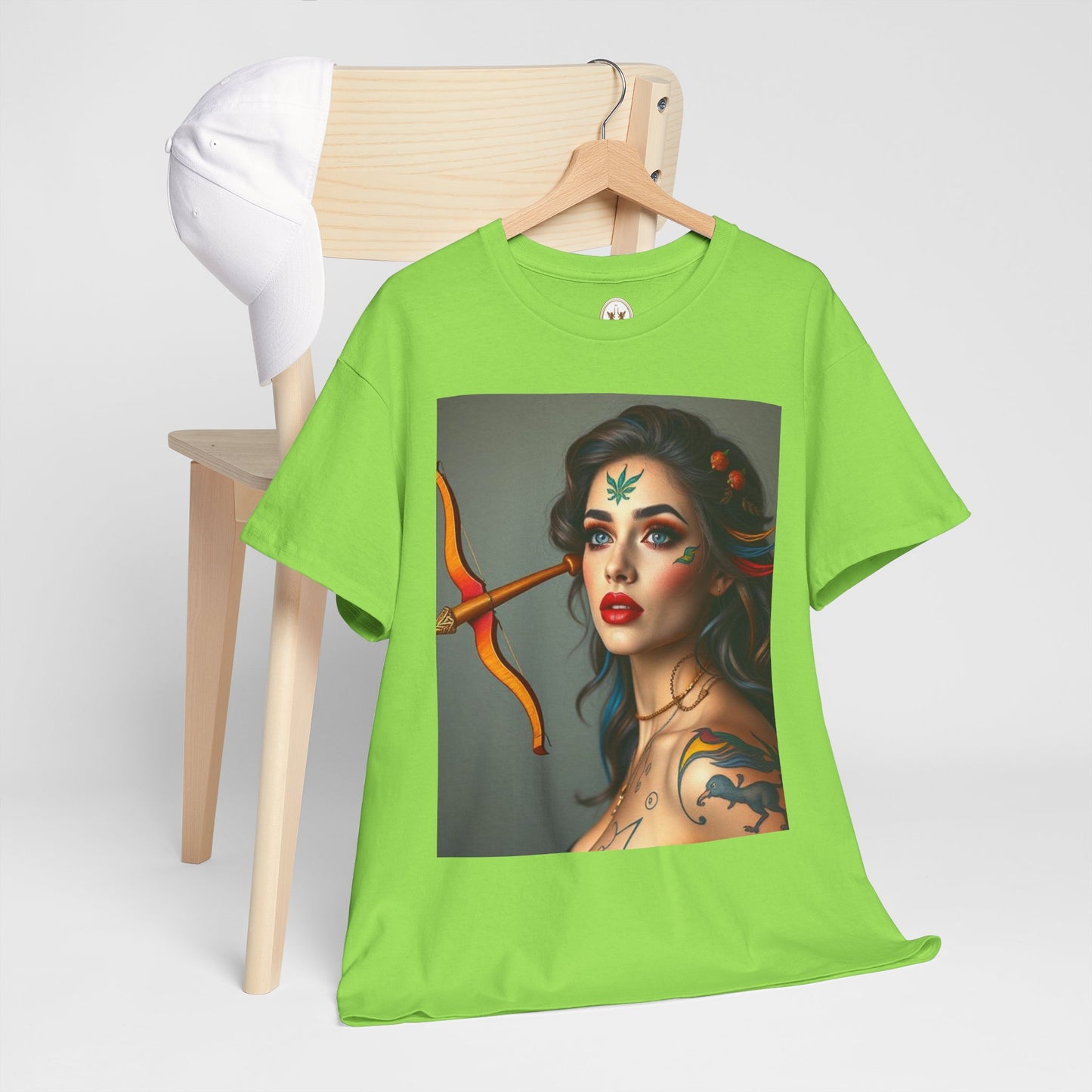 Unisex Heavy Cotton T-Shirt, Sagittarius, Zodiac v2, Sexy Art